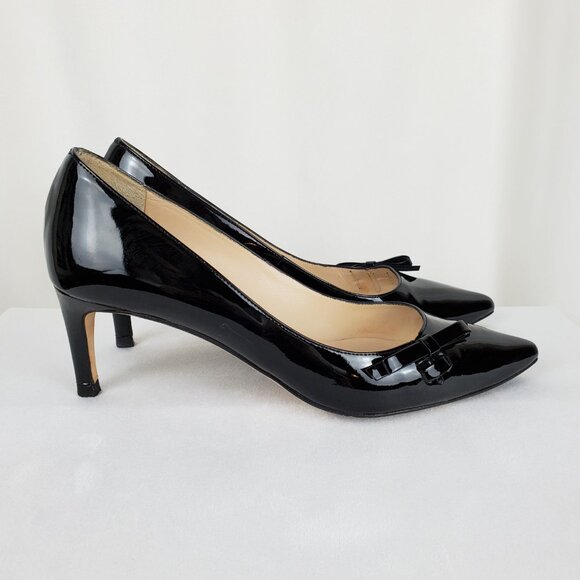LK Bennett Berenice Patent Kitten Heel Pump - Picture 3 of 11